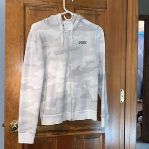 Pink Victoria Secret zip up sweatshirt